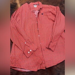 Cinch Red Casual Button Down Shirt
